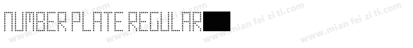 Number Plate Regular字体转换